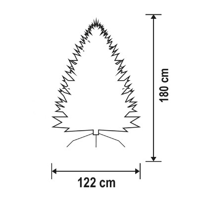 Műfenyő H180 cm D122 cm - KMF 4/180